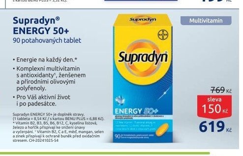 Supradyn ENERGY 50+ 90 potahovaných tablet