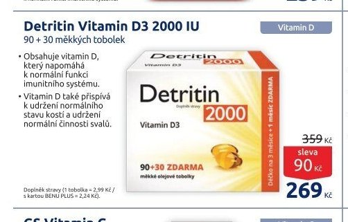 Detritin Vitamin D3 2000 IU