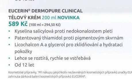 EUCERIN DERMOPURE CLINICAL TĚLOVÝ KRÉM