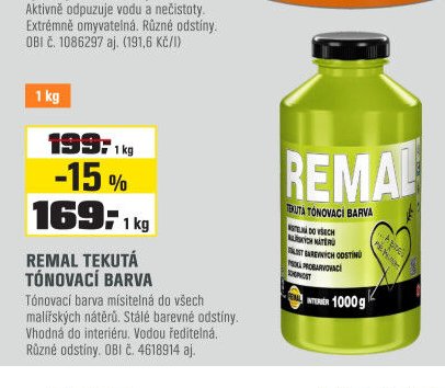 REMAL TEKUTÁ TÓNOVACÍ BARVA