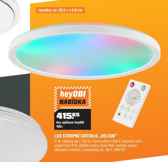 LED STROPNÍ SVÍTIDLO „VELION“