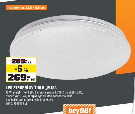 LED STROPNÍ SVÍTIDLO „ELISA“