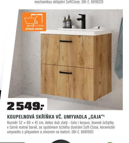 Koupelnová skříňka vč. umyvadla „Gaja“ - OBI akcniletaky.com
