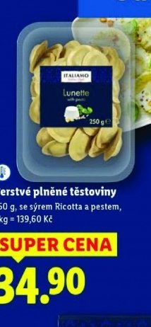 Čerstvé plněné těstoviny