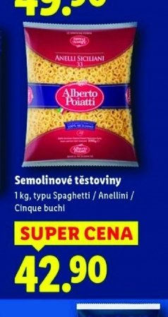 Semolinové těstoviny