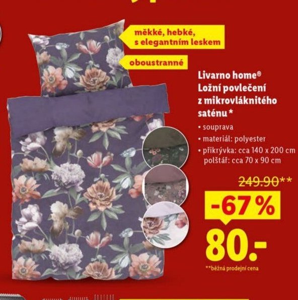 Livarno home Ložní povlečení z mikrovláknitého saténu - Lidl akcniletaky.com