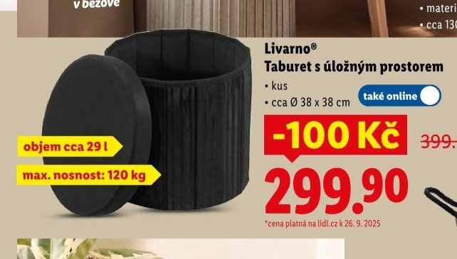 Livarno Taburet s úložným prostorem