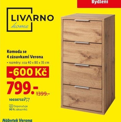 Komoda se 4 zásuvkami Verona