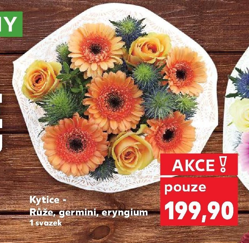 Kytice - Růže, germini, eryngium