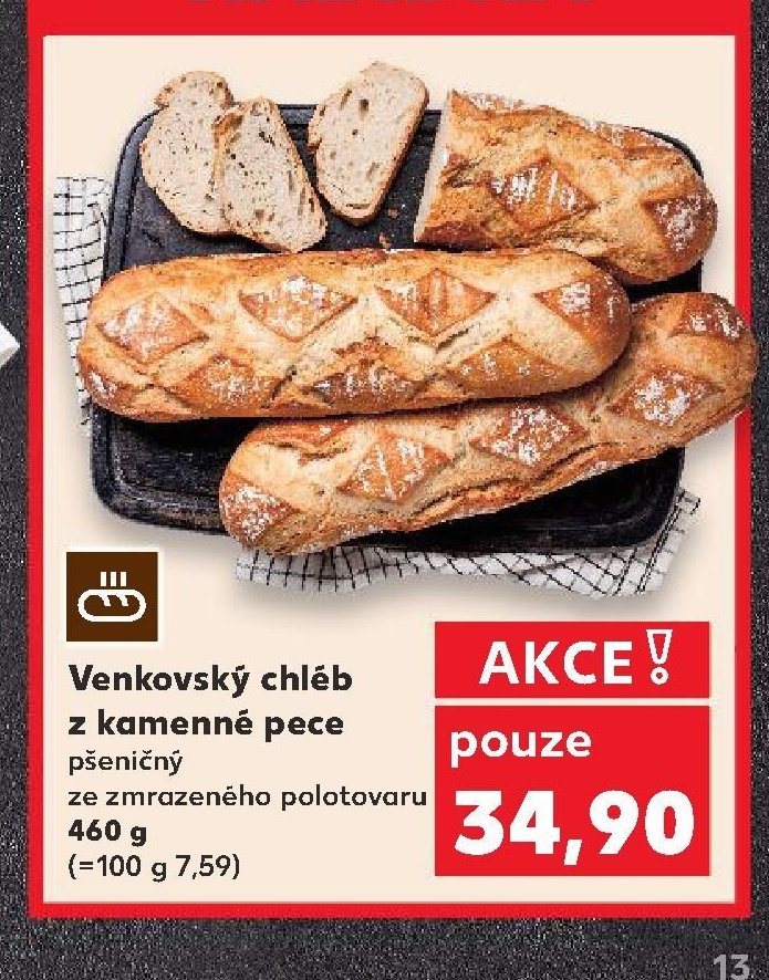 Venkovský chléb z kamenné pece pšeničný
