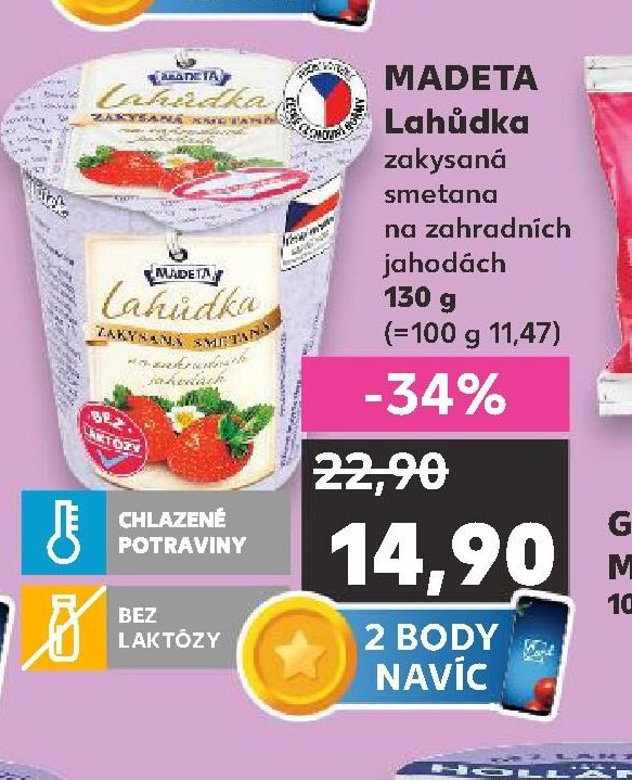 MADETA Lahůdka zakysaná smetana na zahradních jahodách 130 g - Kaufland akcniletaky.com