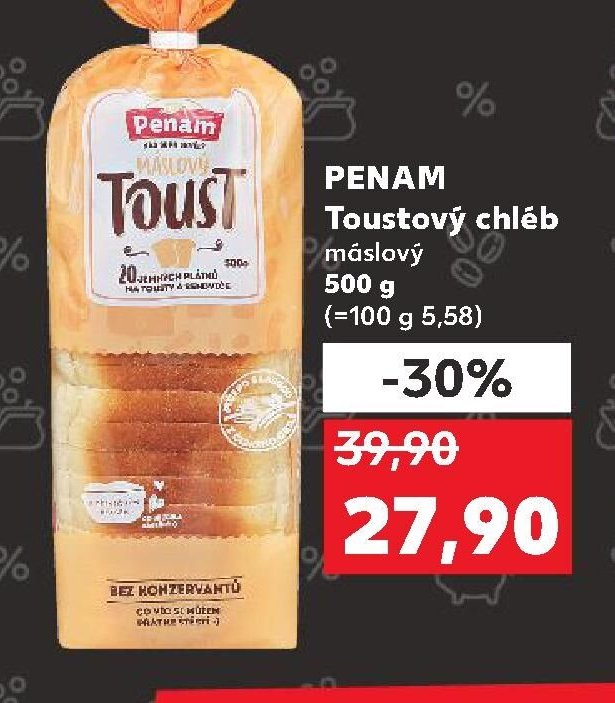 PENAM Toustový chléb máslový