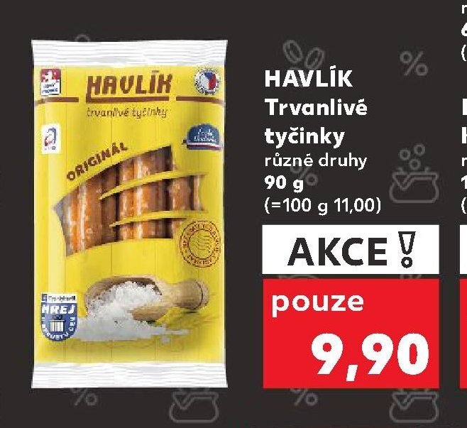HAVLÍK Trvanlivé tyčinky různé druhy