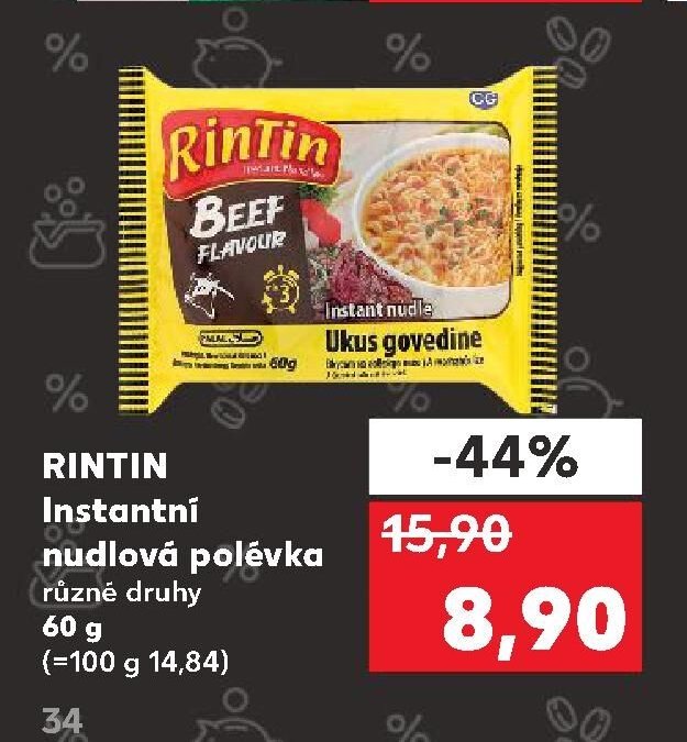 RINTIN Instantní nudlová polévka 60 g