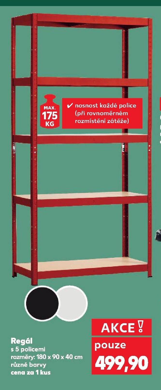 Regál s 5 policemi