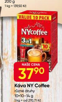 Instantní kávy porcované NYcoffee