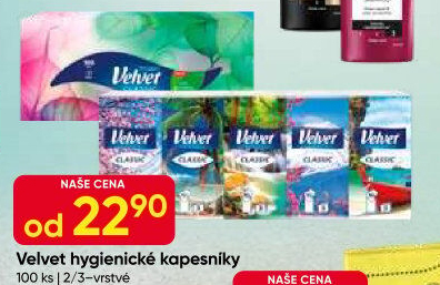 Kapesníčky papírové Velvet