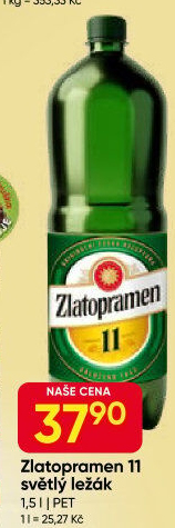 Pivo světlý ležák 11° Zlatopramen
