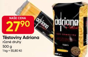 Těstoviny semolinové Adriana