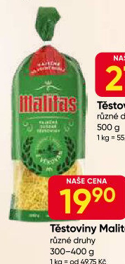 Těstoviny vaječné Malitas
