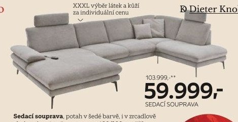 Sedací souprava (světle šedá)