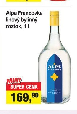 Alpa Francovka lihový bylinný roztok, 1 l