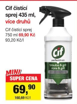 Čističe ve spreji Cif