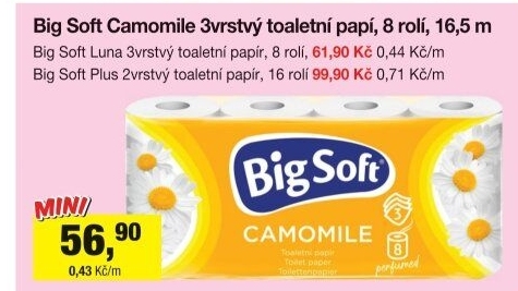 Toaletní papír 3vrstvý Big Soft