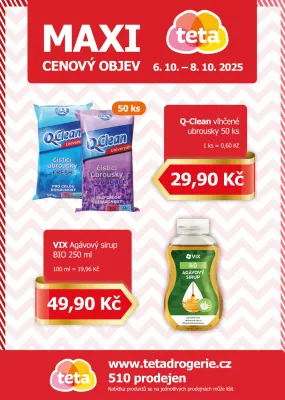 akční leták Teta drogerie 6.10.2025-8.10.2025