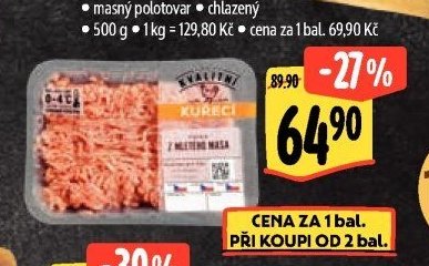 Kuřecí steak mletý