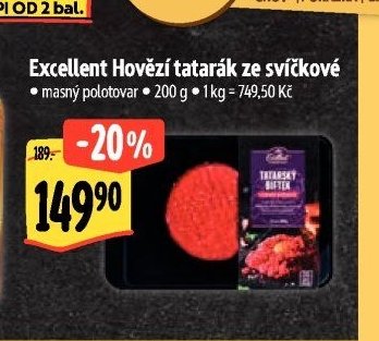 Excellent Hovězí tatarák ze svíčkové