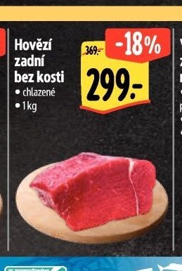 Hovězí zadní bez kosti