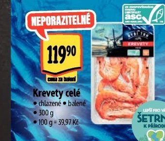 Krevety celé