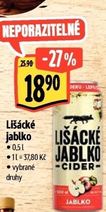 Cider Lišácké jablko Heineken