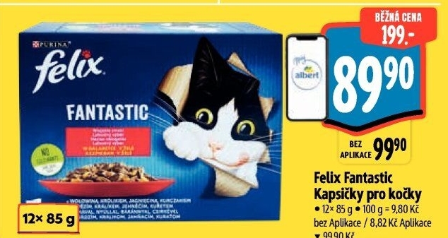 Kapsičky pro kočky Fantastic Felix Purina
