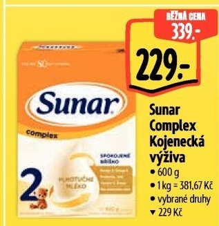 Kojenecká výživa Sunar Complex