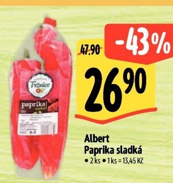 Paprika červená Albert