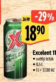 Pivo světlý ležák 11° Excelent