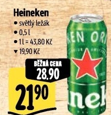 Pivo světlý ležák Heineken