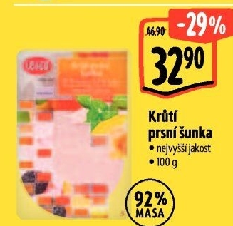 Šunka krůtí prsní nejvyšší jakosti LE&amp
