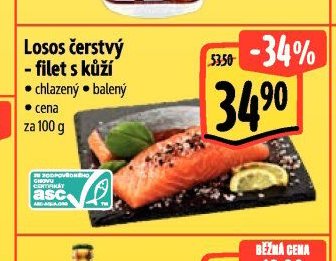 Losos čerstvý - filet s kůží