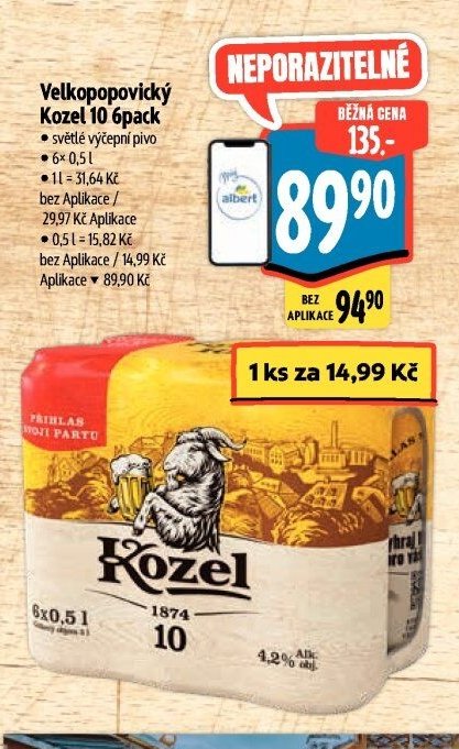 Velkopopovický Kozel 10 6pack