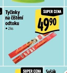 Tyčinky na čištění odtoku