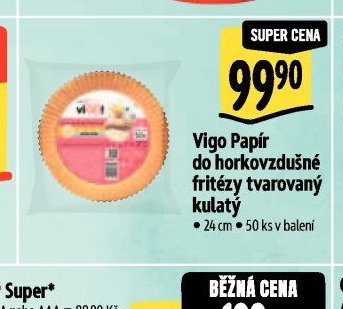 Vigo Papír do horkovzdušné fritézy tvarovaný kulatý