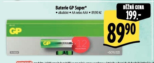 Baterie GP Super*