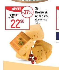 Sýr Krolewski 45% t. v s.