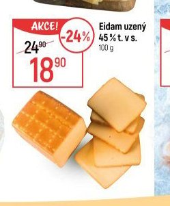 Eidam uzený 45% t. v s.