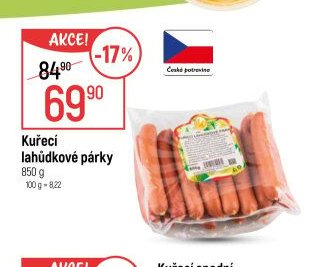 Kuřecí lahůdkové párky