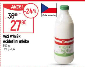 Acidofilní mléko Váš Výběr