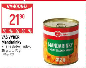 Kompot mandarinky Váš Výběr